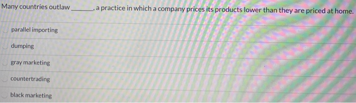 Many countries outlaw a practice in which a