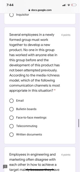 7:44 ..l docs.google.com Written documents 4