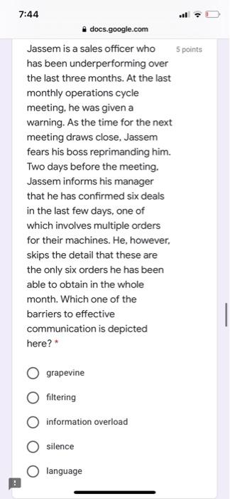 7:44 ..l docs.google.com Written documents 4