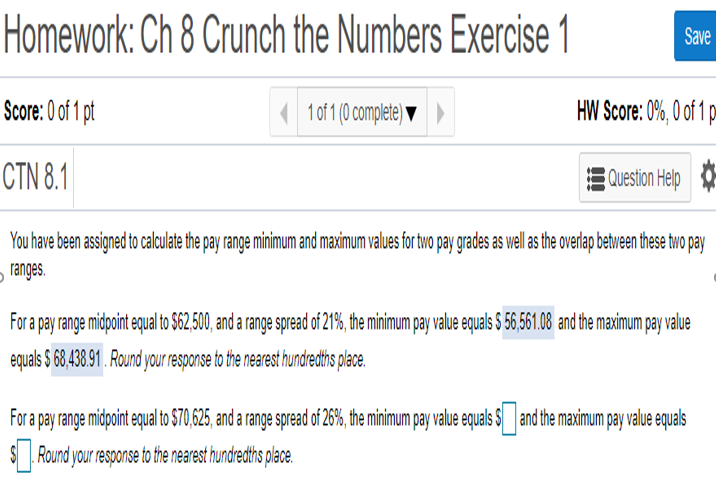 Homework: Ch 8 Crunch the Numbers Exercise 1 Save