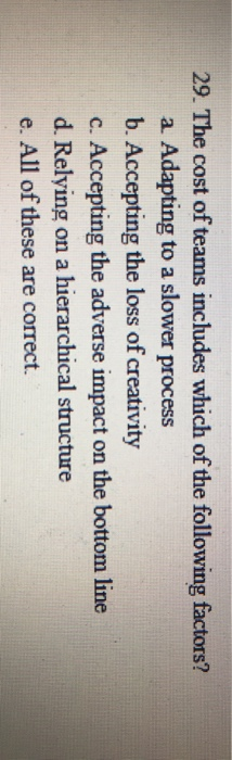 I 25. Which of the following statements best