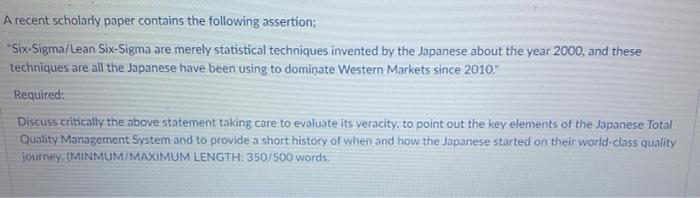 A recent scholarly paper contains the following