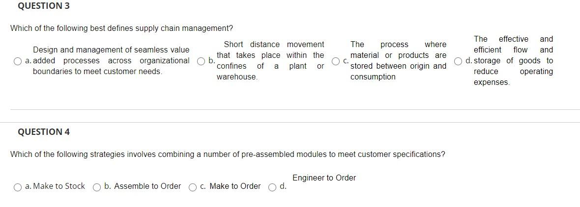 QUESTION 1 To effectively and efficiently manage