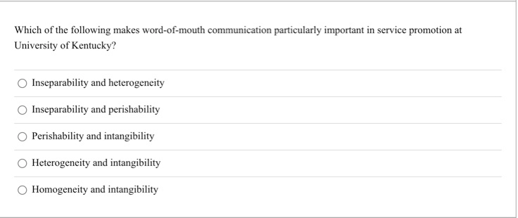 Which of the following makes word-of-mouth