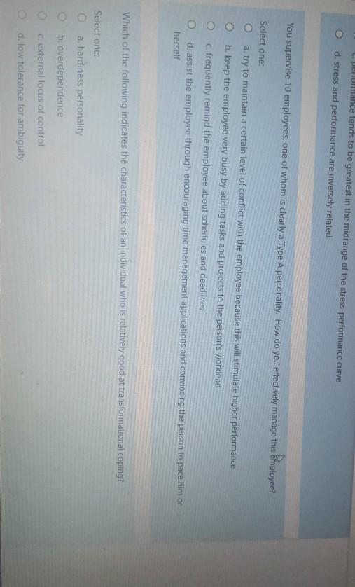 L. perolmance lends to be greatest in the