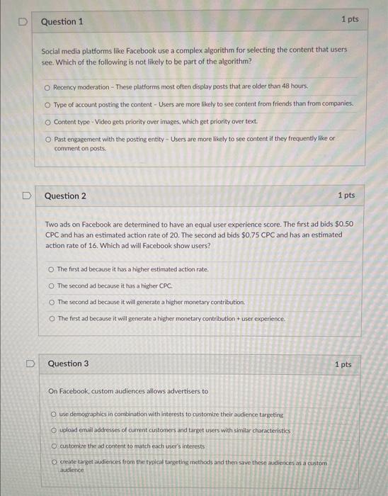 Social media platforms like Facebook use a