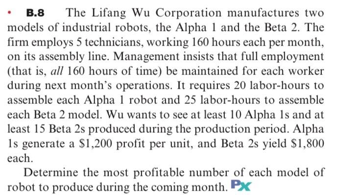 Just need it formulated. Please do not use Excel