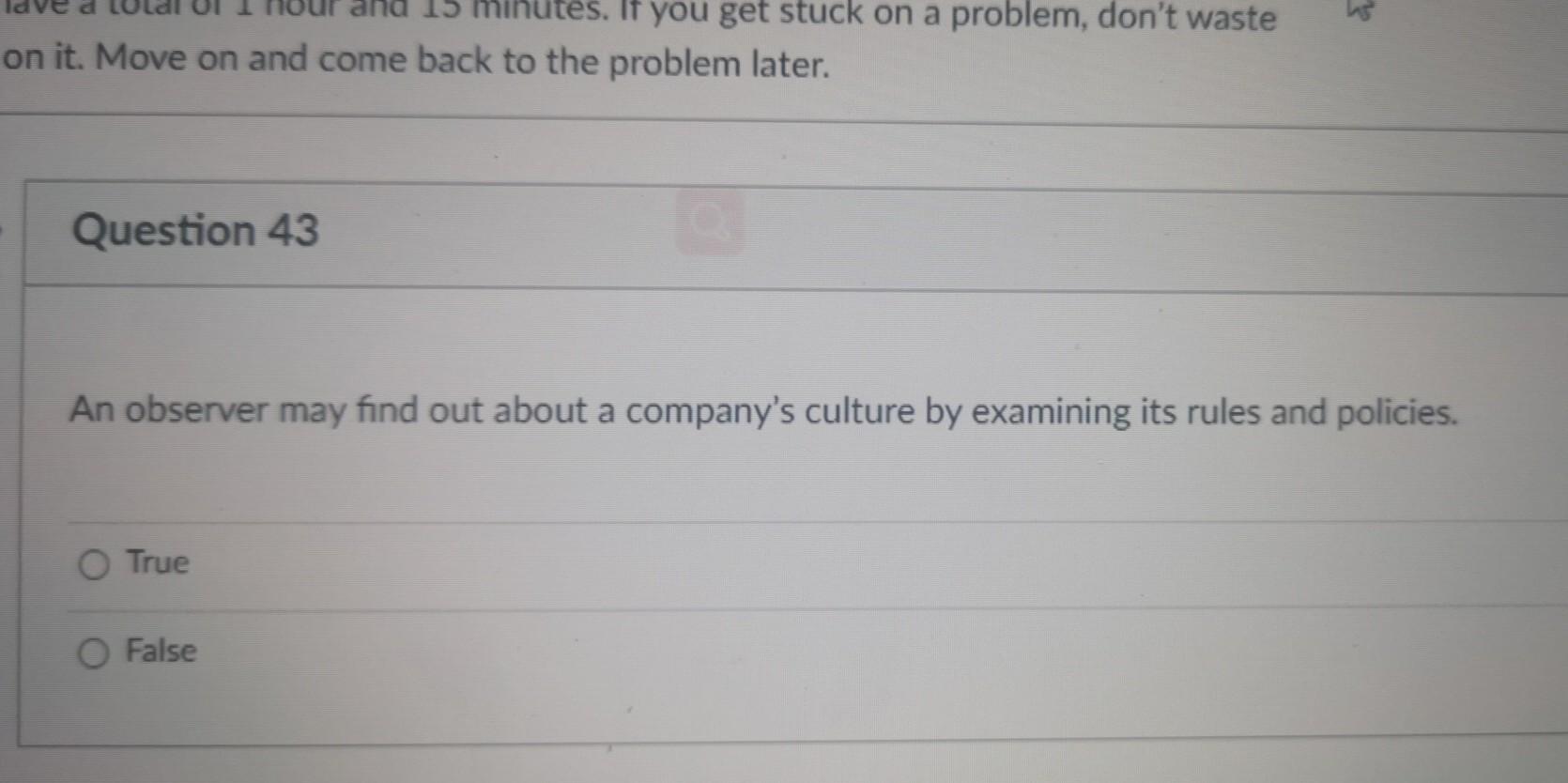 If you get stuck on a problem, don't waste on it.