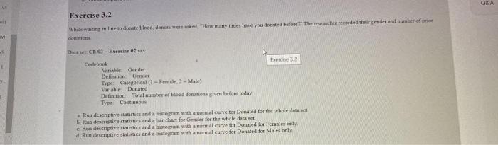 ORA M Exercise 3.2 While waiting line to donate