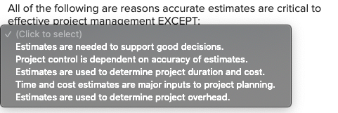 All of the following are reasons accurate