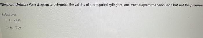 When completing a Venn diagram to determine the