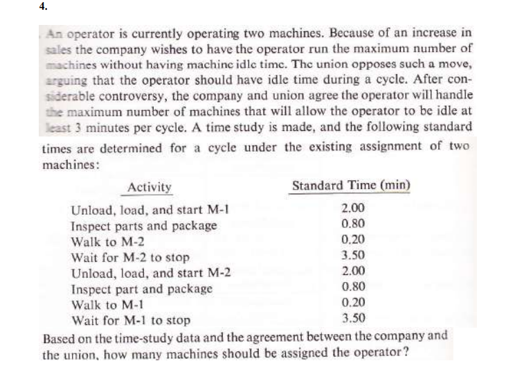 pls solve clearly 4. An operator is currently