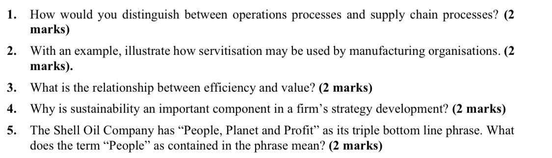 1. How would you distinguish between operations