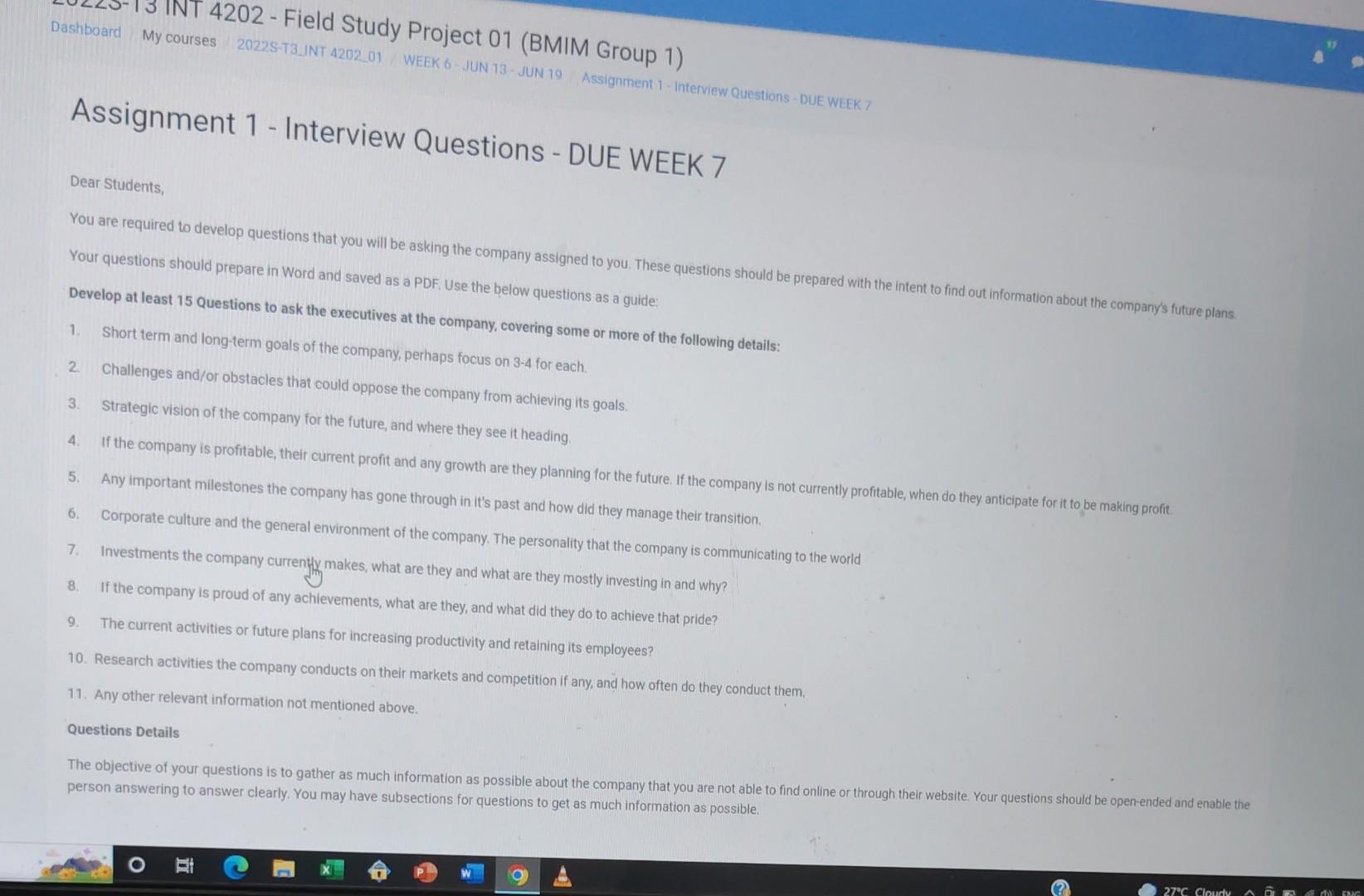 INT 4202-Field Study Project 01 (BMIM Group 1)