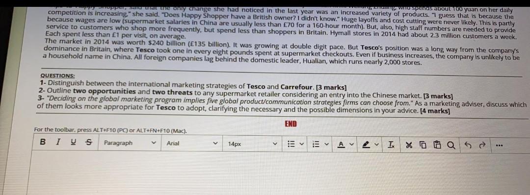 In 2014 Tesco unveiled its first profit from