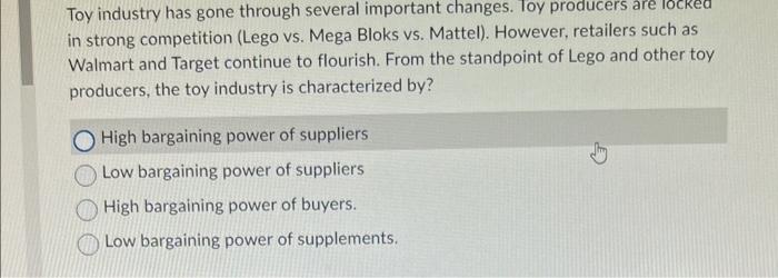 Toy industry has gone through several important