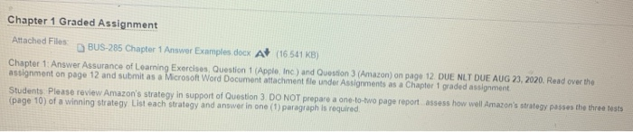 Chapter 1 Graded Assignment Attached Files