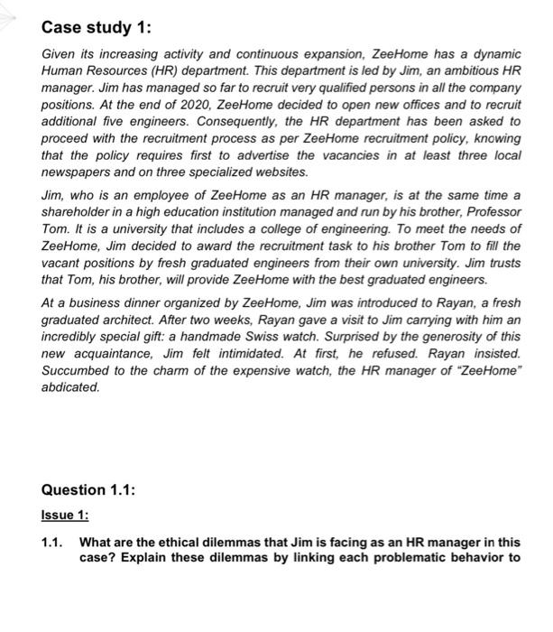 Case study 1: Given its increasing activity and