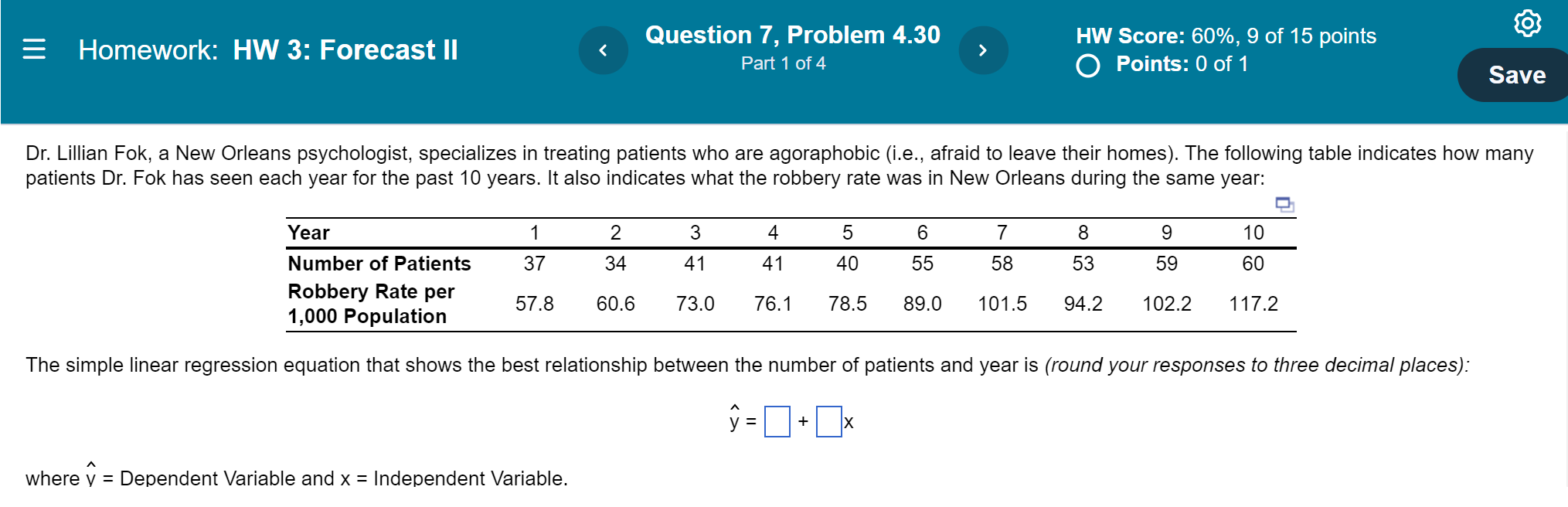 O = Homework: HW 3: Forecast II Question 7,