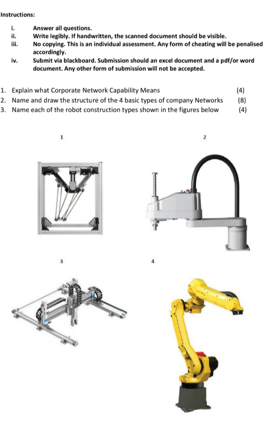 Answer the following question Instructions: i.
