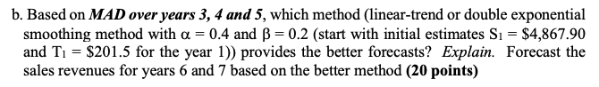 *Please Explain how to do the Linear-trend method