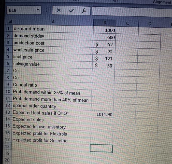 please help me solve on excel with this same