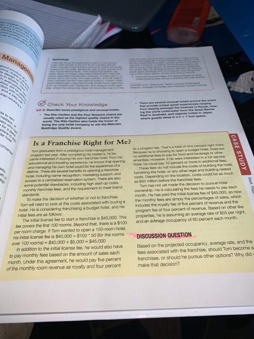 Managem and a po en bones Check Your knowledge