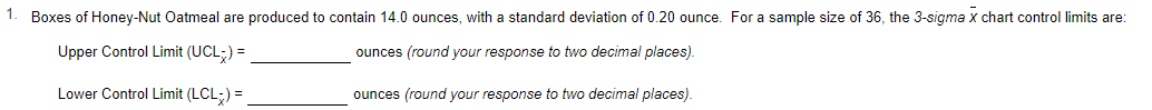 1. Boxes of Honey-Nut Oatmeal are produced to