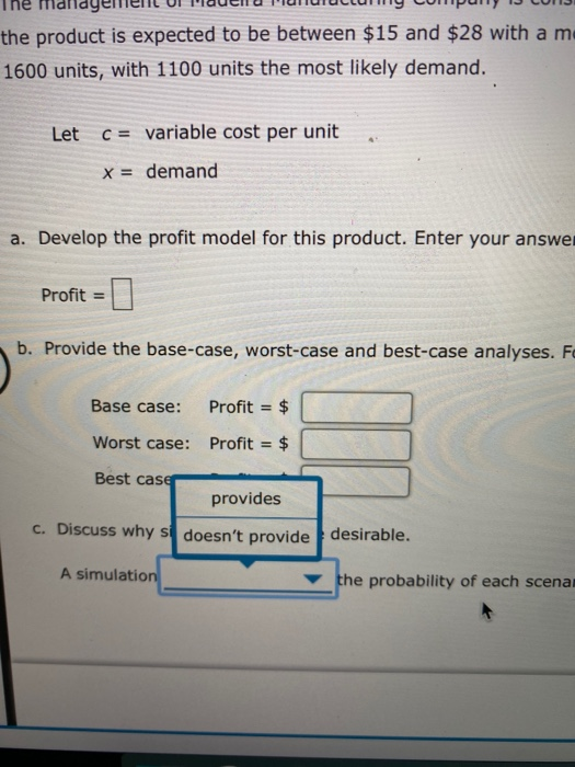 Problem 12-02 (Algorithmic) The management of
