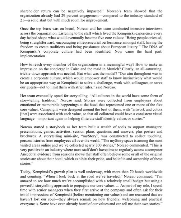 (500words limit) Kempinski Hotels Kempinski