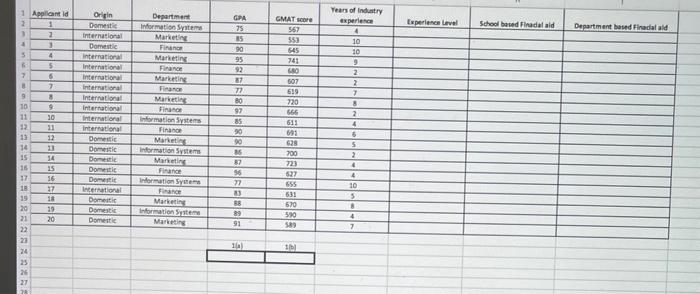 SHOW FULL FUNCTION Question 3) write a HLOOKUP