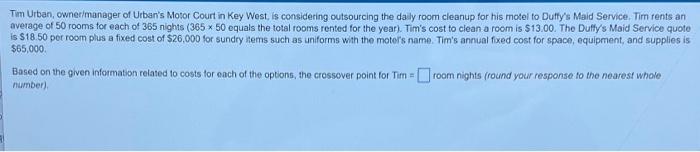 1- based on given information related to costs