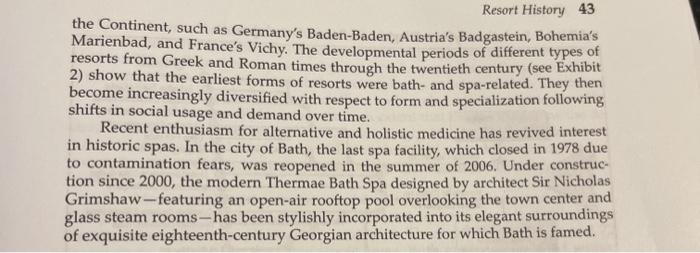 Discuss the cyclical popularity of resorts Resort