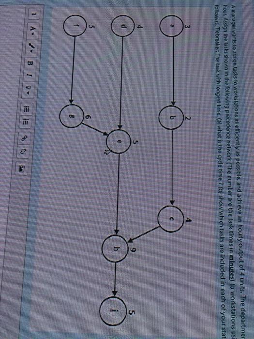 A manager wants to assign tasks to workstations