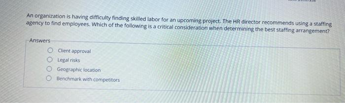 An organization is having difficulty finding