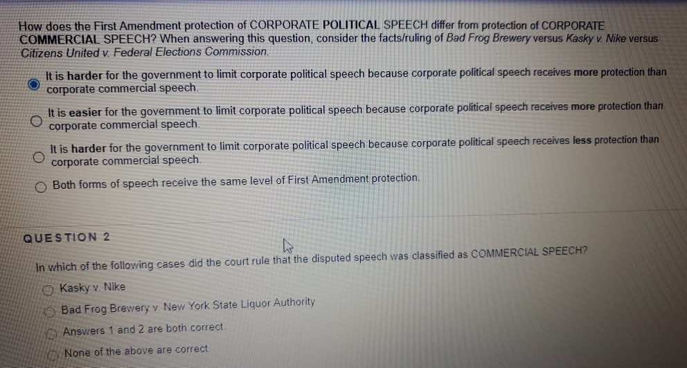 How does the First Amendment protection of