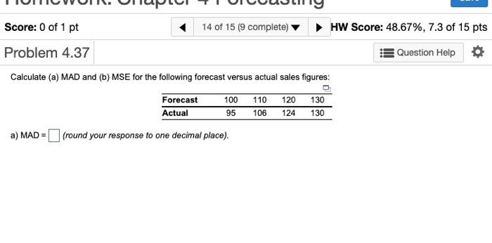 MSE= (round response to one decimal) Score: 0 of