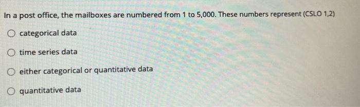 In a post office, the mailboxes are numbered from