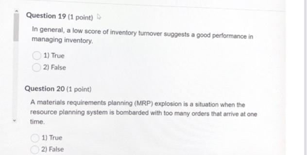 Question 17 (1 point) Order batching such as