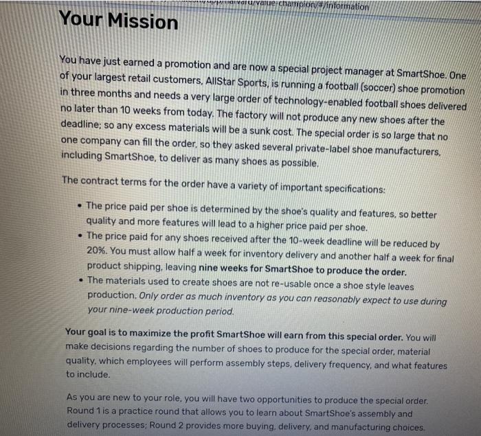 Strategy Simulation: Value Champion Round 2 Shoe