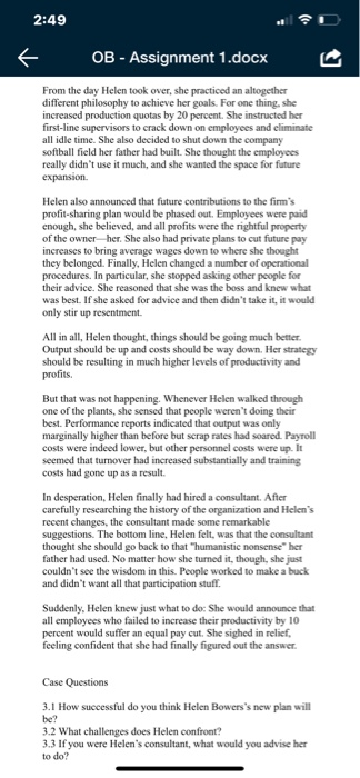 2:49 OB - Assignment 1.docx 1-What is