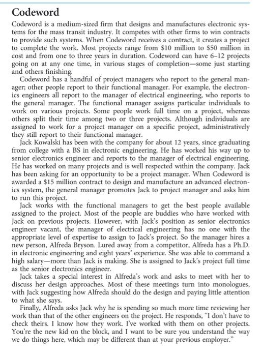 3. How do you think the manager of electrical