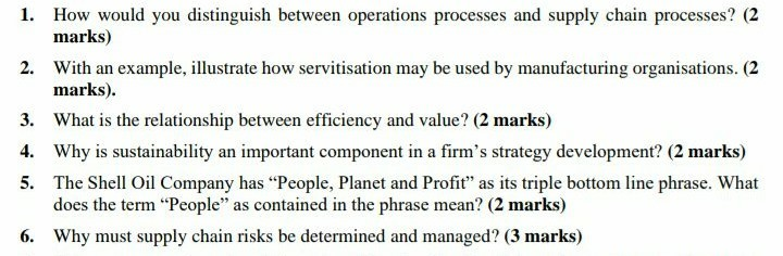 1. How would you distinguish between operations