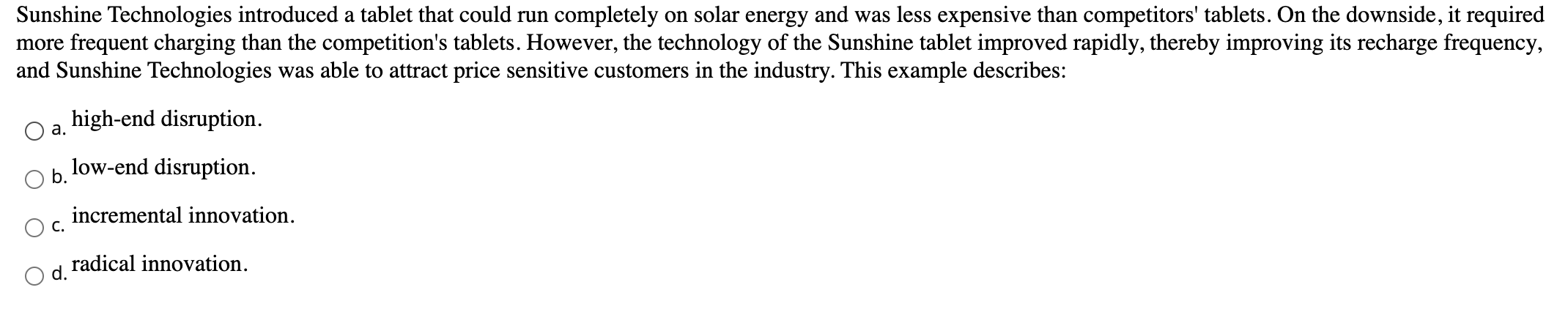 Sunshine Technologies introduced a tablet that