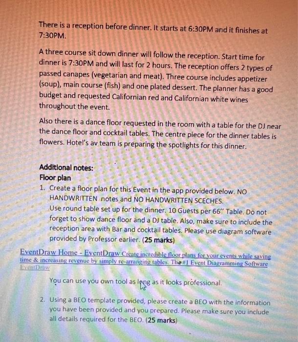 Assignment "2 You are provided with the event