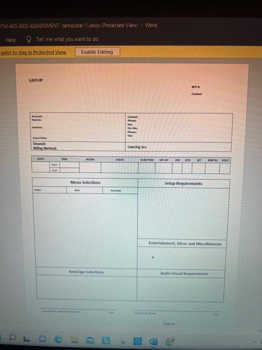 Assignment "2 You are provided with the event