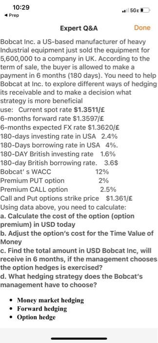 10:29 Prep 5GE Expert Q&A Done Bobcat Inc. a