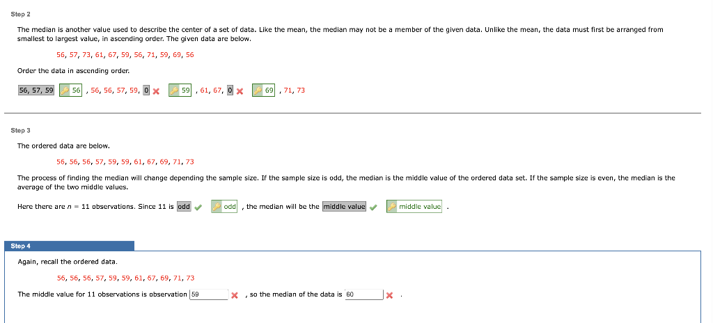 Consider a sample with data values of