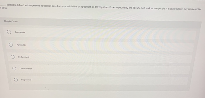 conflict is defined as interpersonal opposition
