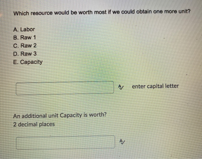 Question 3 (14 points) Variable Cells Cell Name